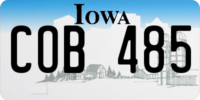 IA license plate COB485