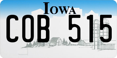 IA license plate COB515