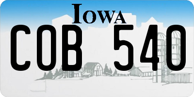 IA license plate COB540