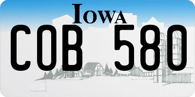 IA license plate COB580