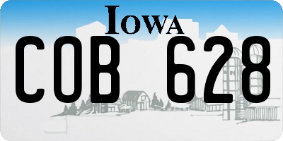 IA license plate COB628