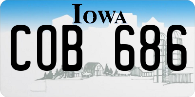 IA license plate COB686