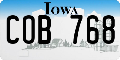 IA license plate COB768