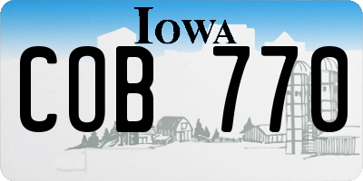IA license plate COB770