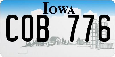 IA license plate COB776