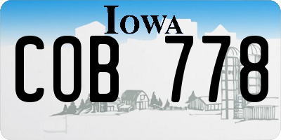 IA license plate COB778
