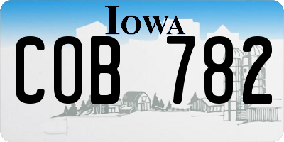 IA license plate COB782