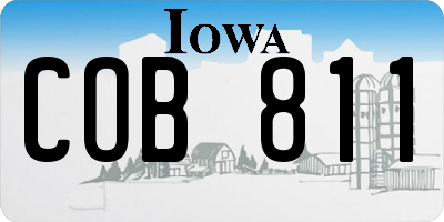 IA license plate COB811