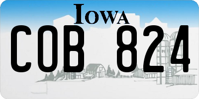 IA license plate COB824