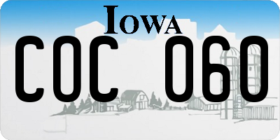 IA license plate COC060