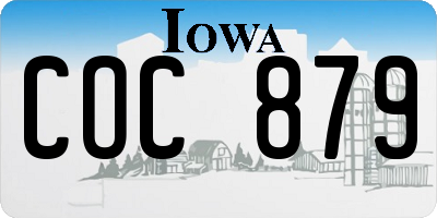 IA license plate COC879
