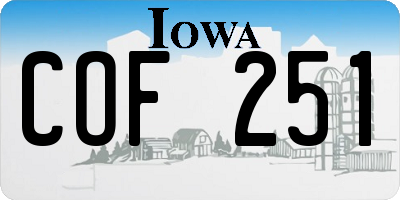 IA license plate COF251