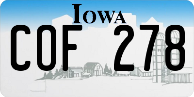 IA license plate COF278