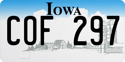 IA license plate COF297