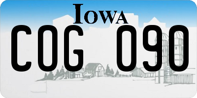 IA license plate COG090