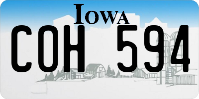 IA license plate COH594