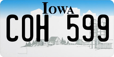 IA license plate COH599