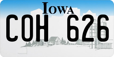 IA license plate COH626