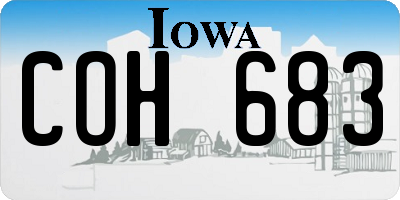 IA license plate COH683