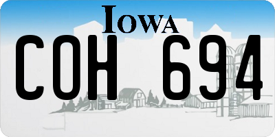 IA license plate COH694