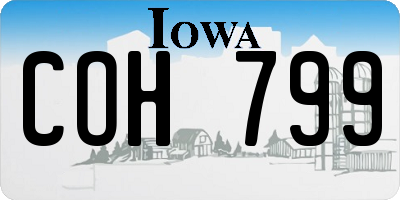 IA license plate COH799