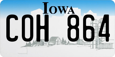 IA license plate COH864