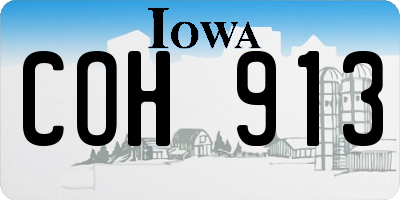 IA license plate COH913