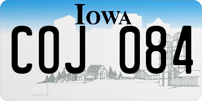 IA license plate COJ084