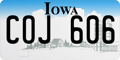 IA license plate COJ606