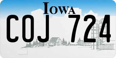 IA license plate COJ724