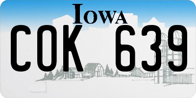 IA license plate COK639