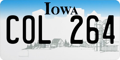 IA license plate COL264