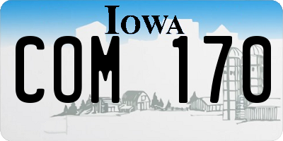 IA license plate COM170