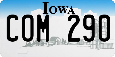 IA license plate COM290