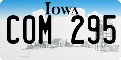 IA license plate COM295
