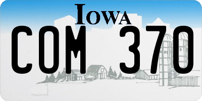 IA license plate COM370