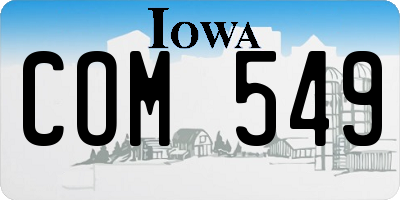 IA license plate COM549