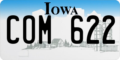 IA license plate COM622