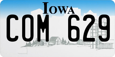 IA license plate COM629
