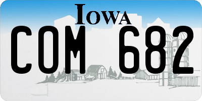 IA license plate COM682