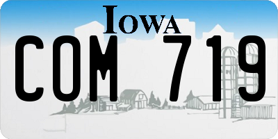 IA license plate COM719