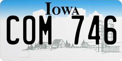 IA license plate COM746