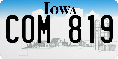 IA license plate COM819