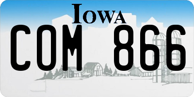 IA license plate COM866