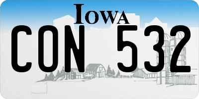 IA license plate CON532