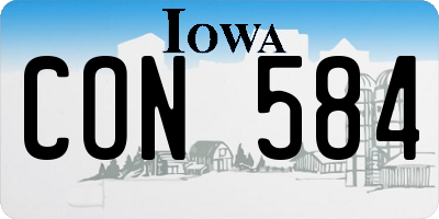 IA license plate CON584