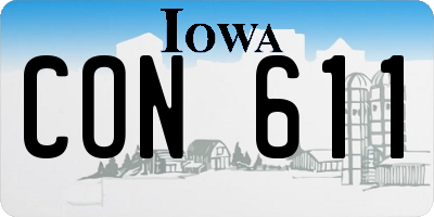 IA license plate CON611