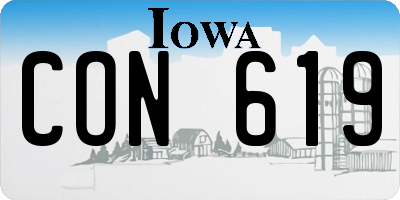 IA license plate CON619