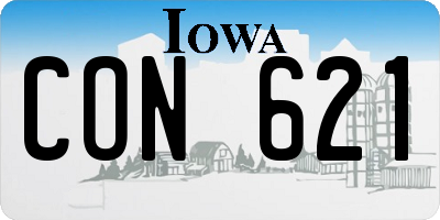 IA license plate CON621