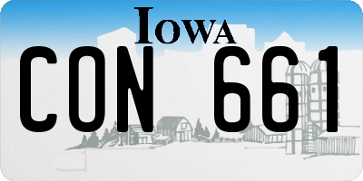 IA license plate CON661